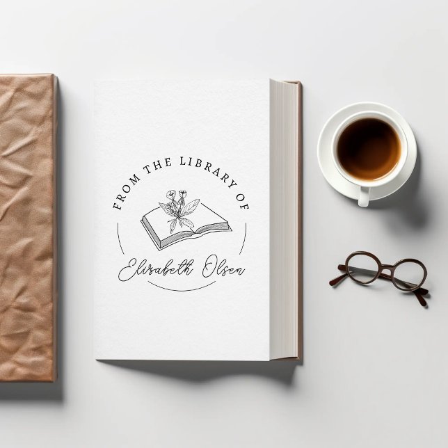Tampons Encreurs LIVRE STAMP Bibliothèque personnalisée Embosser St (Créateur téléchargé)