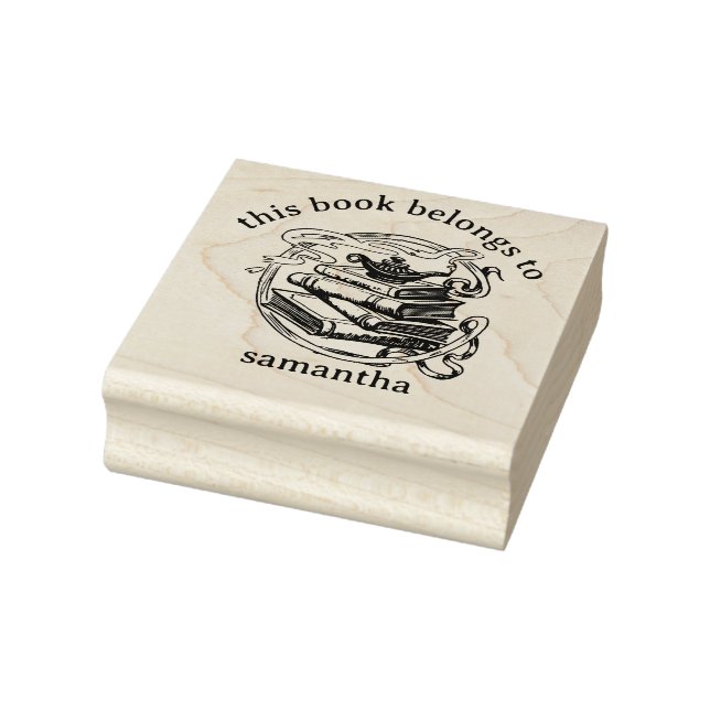 Tampons Encreurs Livres avec lampe de génie Ce livre appartient à (Tampon)