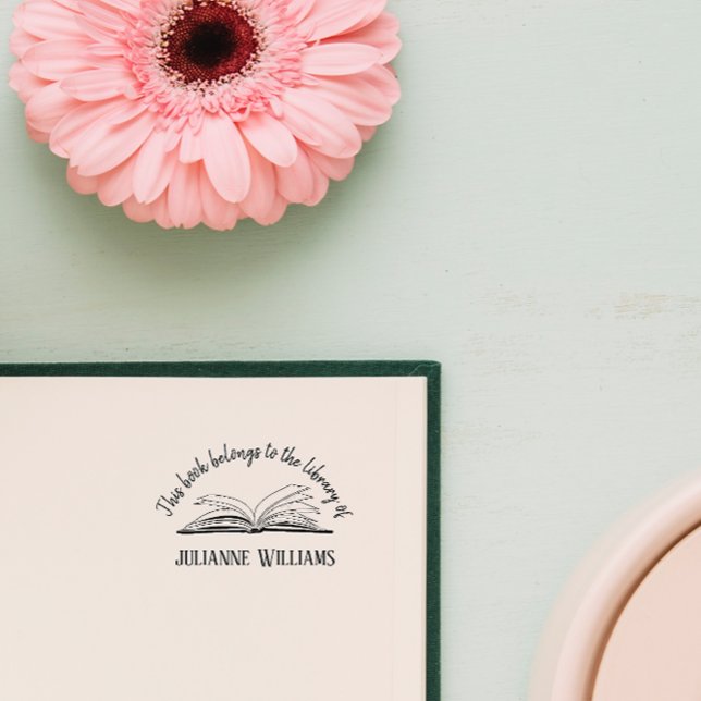 Tampons Encreurs Livres de bibliothèque personnalisée vintages écri (Créateur téléchargé)