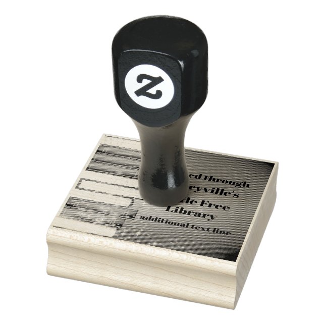 Tampons Encreurs Livres empilés Design Timbre en bois (Tampon)