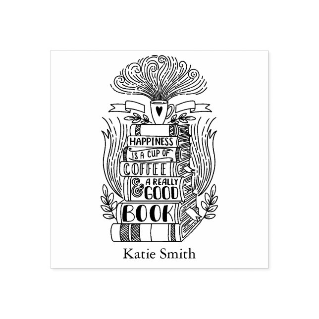 Tampons Encreurs Livres et Louvain de café Personnalisé (Impression)