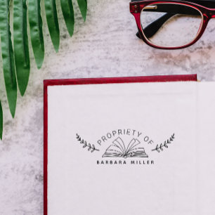 Tampons Encreurs Livres vintages Livres Botanique Personnalisé Libr