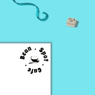 Tampons Encreurs Logo Cafe Coffee Cup & Spoon