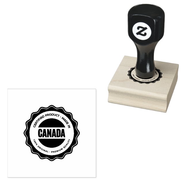 Tampons Encreurs Logo compact Canada Marque d'encre Prune Premium E (Tamponné)