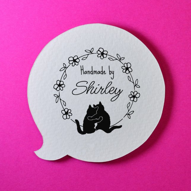 Tampons Encreurs Logo de chat moderne fait main (Créateur téléchargé)