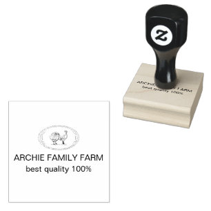 Tampons Encreurs Logo de ferme de la famille Archie à la crème pers