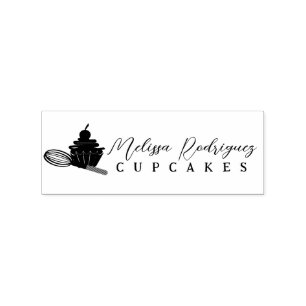 Tampons Encreurs Logo de la boulangerie Cupcake Whisk