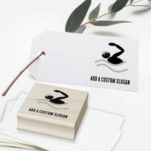 Tampons Encreurs Logo de natation - Texte personnalisé pour Sports