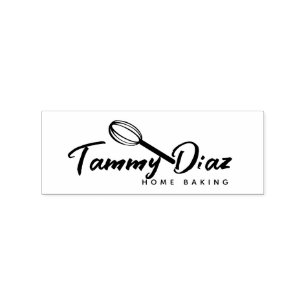 Tampons Encreurs Logo de script de cupcake de fouet de boulangerie