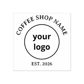 Tampons Encreurs Logo de timbre en bois pour café spécialisé minima