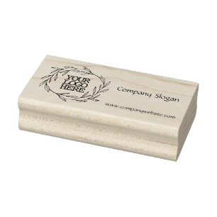 Tampons Encreurs Logo de votre entreprise Slogan Website Feuille Wr