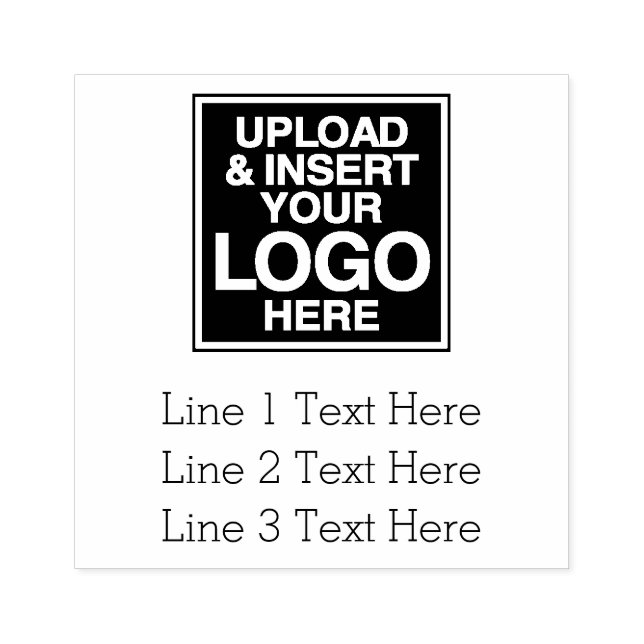 Tampons Encreurs Logo d'entreprise avec 3 lignes de texte (Impression)