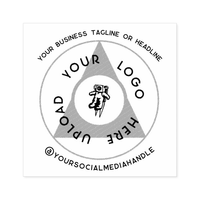 Tampons Encreurs Logo d'entreprise circulaire avec médias sociaux (Impression)
