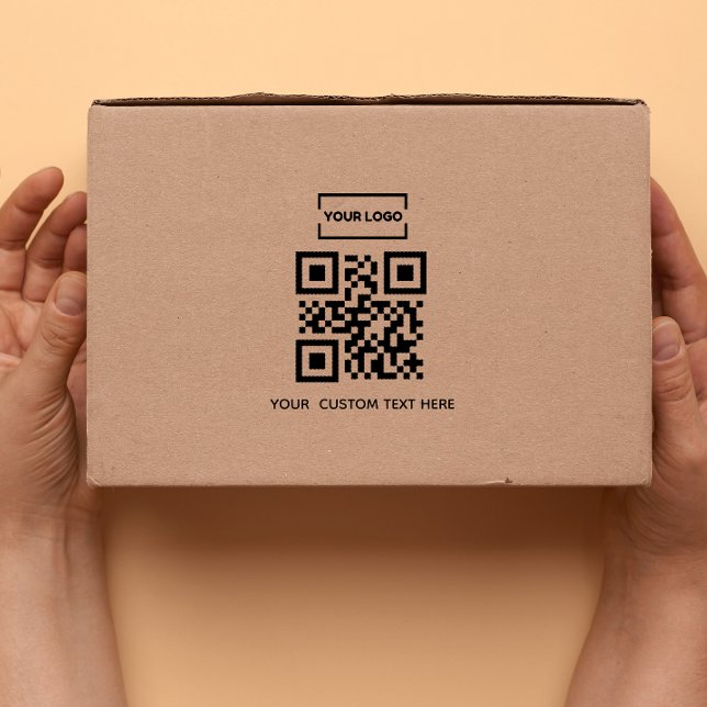 Tampons Encreurs Logo d'entreprise Code QR et texte personnalisé (Créateur téléchargé)