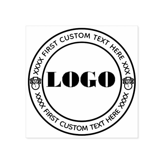 Tampons Encreurs Logo d'entreprise de Noël modèle slogan site (Impression)