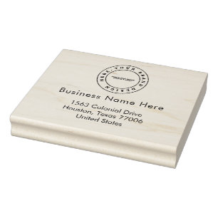 Tampons Encreurs Logo d'entreprise simple Name Adresse