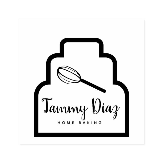 Tampons Encreurs Logo du gâteau de boulangerie Baker Whisk (Impression)