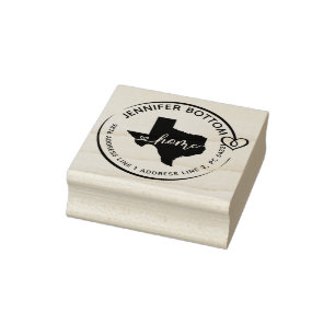 Tampons Encreurs Logo du Texas Home Map