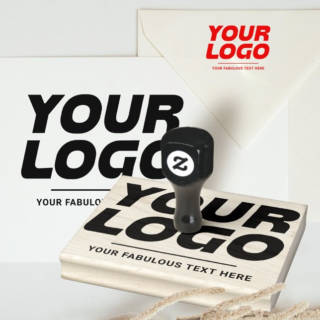 Tampons Encreurs Logo et texte grand format personnalisés pour entr (custom-business-logo-rubber-stamp)