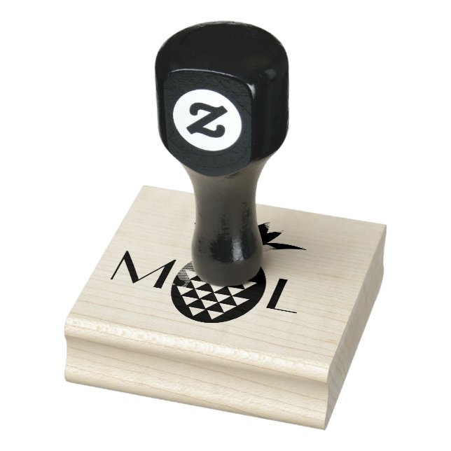 Tampons Encreurs Logo Initial Mariage Entreprise Ananas Rustique (Tampon)