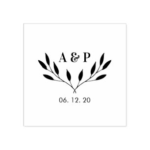Tampons Encreurs Logo Mariage minimal simple / Timbres Monogrammes