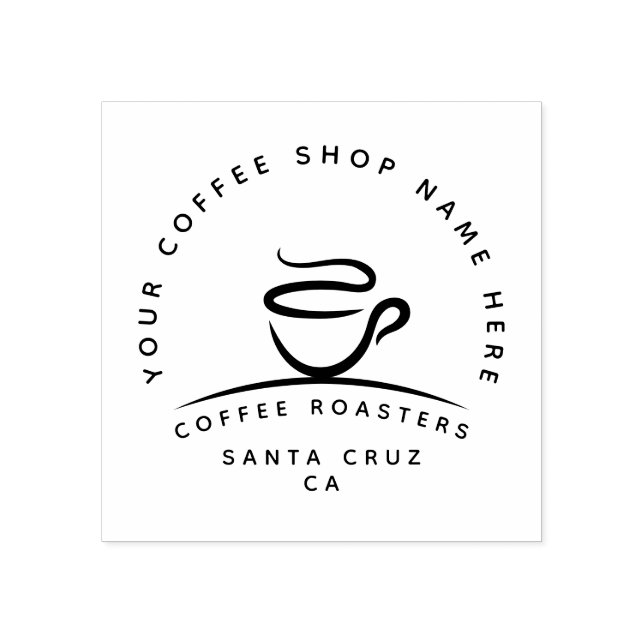 Tampons Encreurs Logo minimaliste moderne du café (Impression)