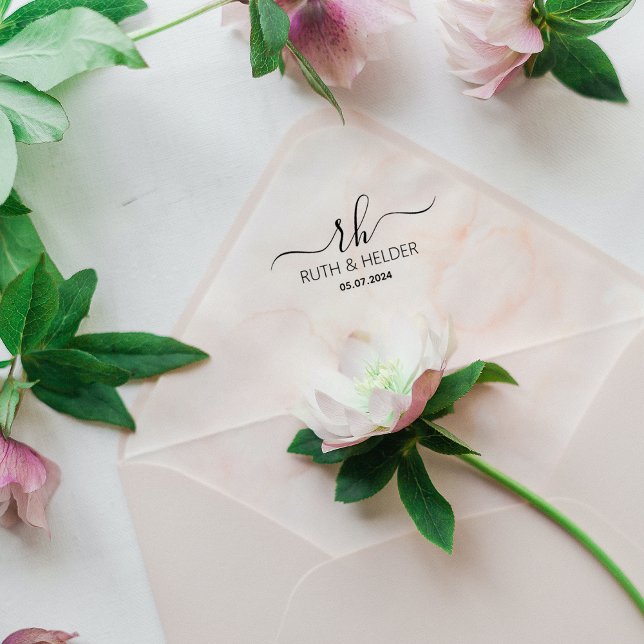 Tampons Encreurs Logo Monogramme de calligraphie simple (Créateur téléchargé)