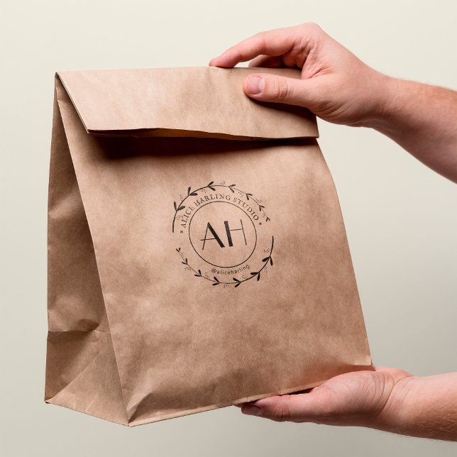 Tampons Encreurs Logo personnalisé Marque commerciale Sacs et boîte (Créateur téléchargé)