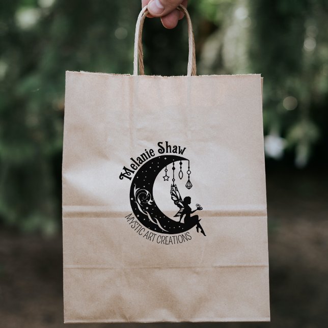 Tampons Encreurs Logo Personnalisé Mystique Élégant, Grand (Créateur téléchargé)