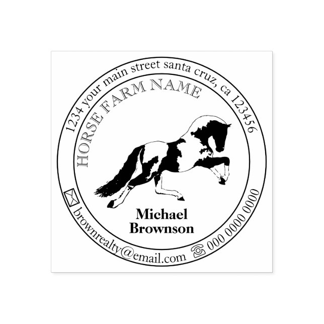 Tampons Encreurs Logo représentant le cheval de course (Impression)