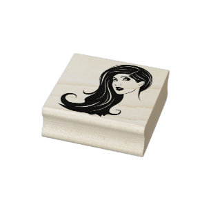 Tampons Encreurs Long cheveux belle femme de la mode maquillage art