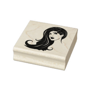 Tampons Encreurs Long cheveux belle femme de la mode maquillage art