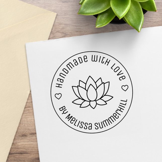 Tampons Encreurs Lotus Flower Handmade with Love (Créateur téléchargé)