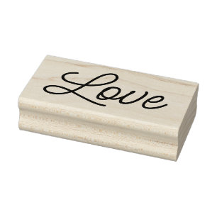 Tampons Encreurs LOVE 1"x 2.5" Timbre en caoutchouc / Script de la