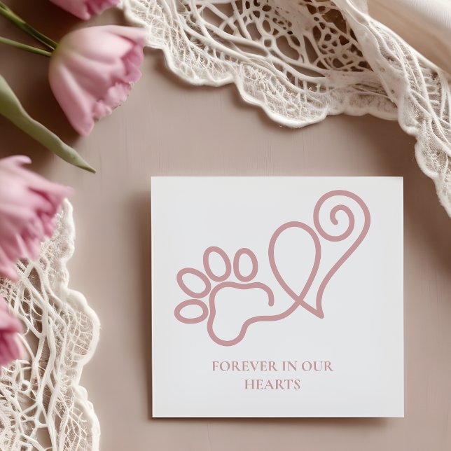 Tampons Encreurs Loving Memorial Pet Paw Print & Heart Together (Loving Memorial Pet Paw Print & Heart Together Rubber Stamp. )