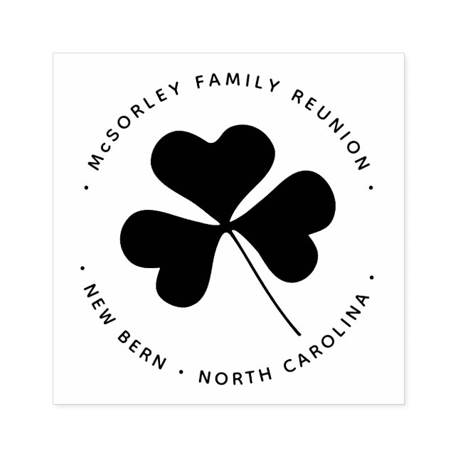 Tampons Encreurs Lucky Green Shamrock irlandais Floral Clover (Impression)