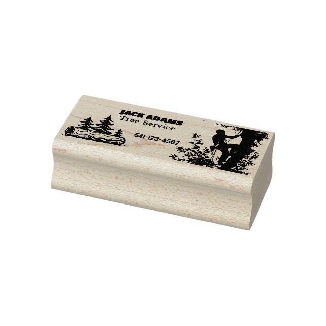 Tampons Encreurs Lumberjack Tree Service Business Card (Tampon)