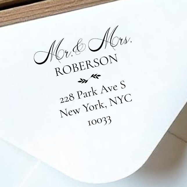 Tampons Encreurs M. et M. Script Mariage Simple Casquette Adresse d (Créateur téléchargé)