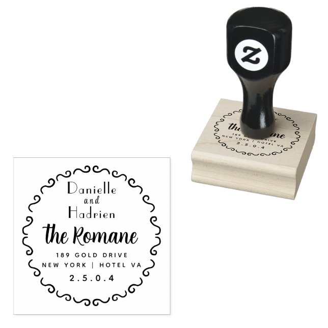 Tampons Encreurs M. & Mme Mariage Couple (Tamponné)
