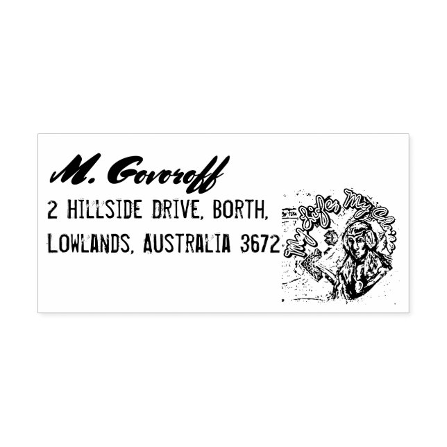 Tampons Encreurs Ma Vie, Mon Choix. Femme princière et fractale (Impression)