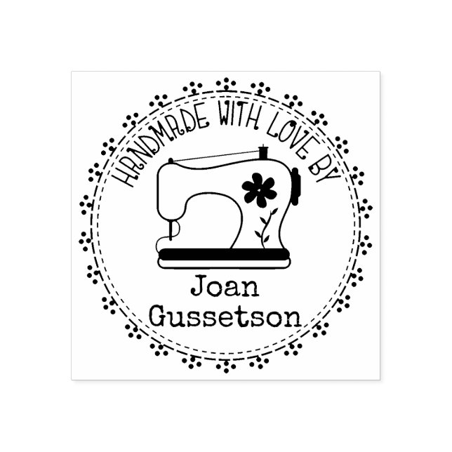 Tampons Encreurs Machine à coudre couture à la main fait avec amour (Impression)