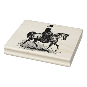 Tampons Encreurs Madame équestre Vintage Rubber Art Stamp