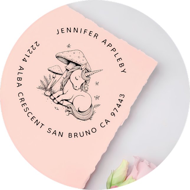 Tampons Encreurs Magic Baby Unicorn Under Toadstool Adresse de reto (Créateur téléchargé)