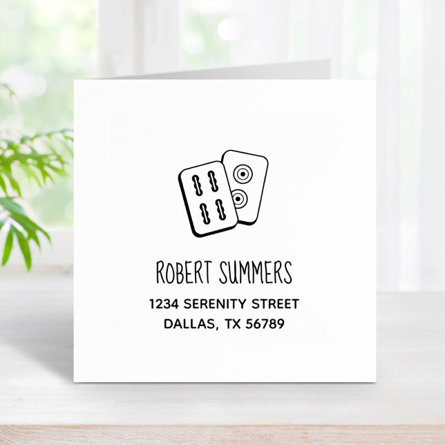 Tampons Encreurs Mah-Jongg Carreaux de jeu Adresse (Créateur téléchargé)