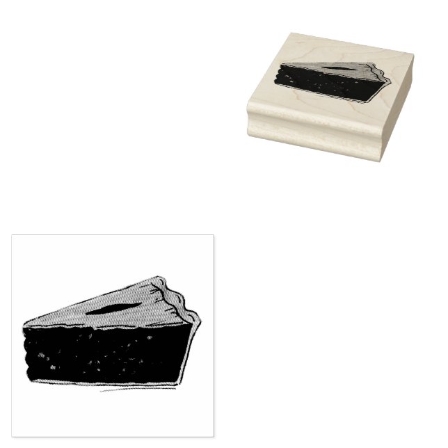 Tampons Encreurs Maine Blueberry Pie Slice Pièce Baking Foie Bleu (Tamponné)