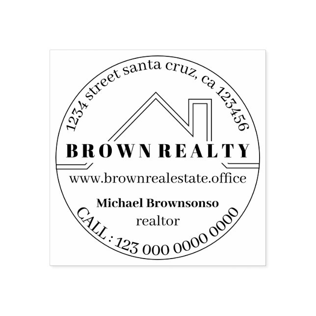 Tampons Encreurs Maison moderne Roof Architect Immobilier (Impression)