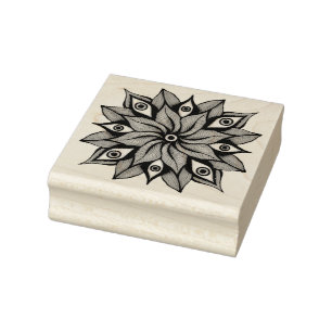 Tampons Encreurs Mandala aux yeux psychédéliques - Motif floral tri