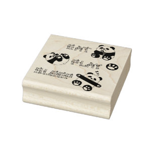 Tampons Encreurs Mangez Jouer Sleep Cute Baby Panda Vie Confortable