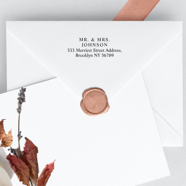 Tampons Encreurs Mariage Adresse de retour Nouveaux mariés Nouvelle (Créateur téléchargé)