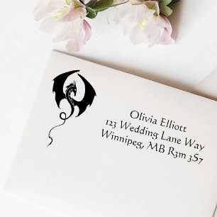 Tampons Encreurs Mariage d'adresse de dragon noir
